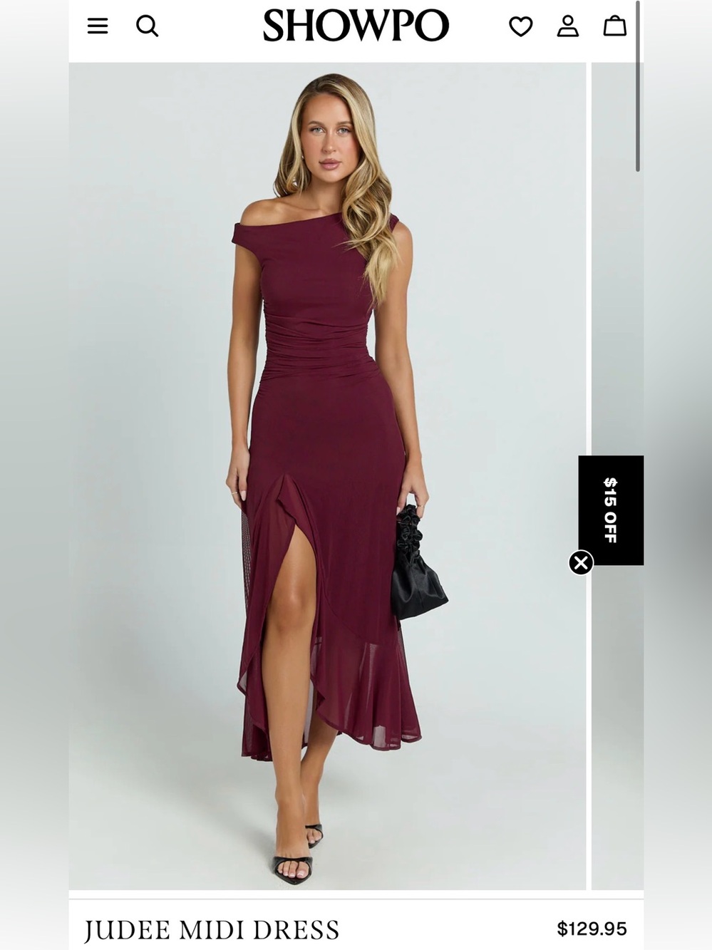 Showpo judee midi dress - wine